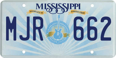 MS license plate MJR662