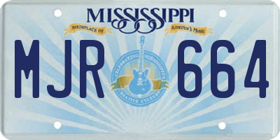 MS license plate MJR664