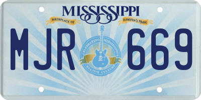 MS license plate MJR669