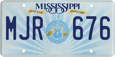MS license plate MJR676