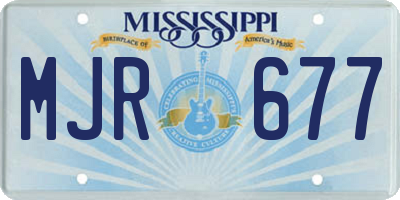 MS license plate MJR677