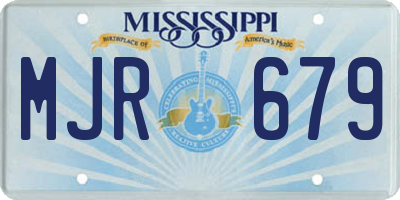 MS license plate MJR679