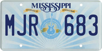 MS license plate MJR683