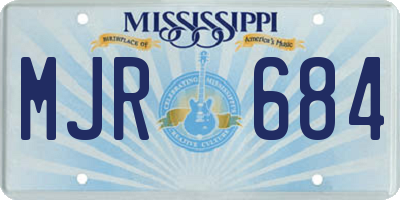 MS license plate MJR684