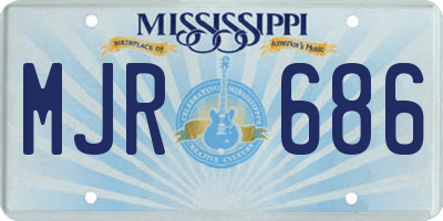 MS license plate MJR686