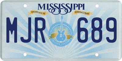 MS license plate MJR689