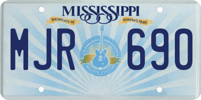 MS license plate MJR690