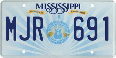 MS license plate MJR691