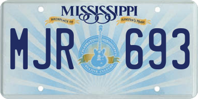 MS license plate MJR693