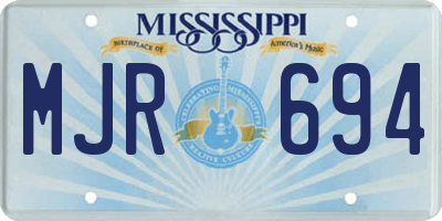 MS license plate MJR694