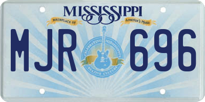 MS license plate MJR696