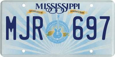 MS license plate MJR697