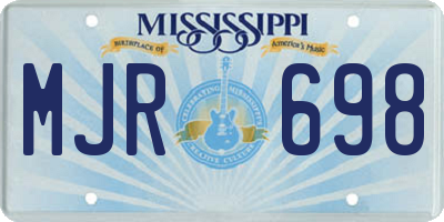 MS license plate MJR698