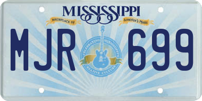 MS license plate MJR699