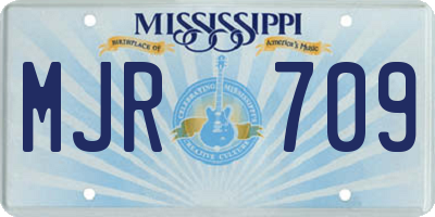 MS license plate MJR709
