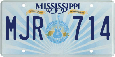 MS license plate MJR714