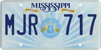 MS license plate MJR717