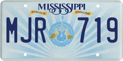 MS license plate MJR719