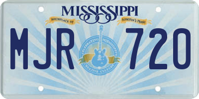 MS license plate MJR720