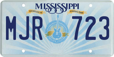 MS license plate MJR723