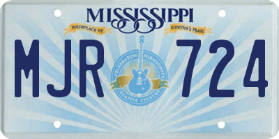 MS license plate MJR724