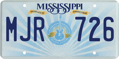 MS license plate MJR726