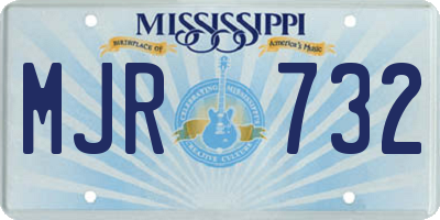 MS license plate MJR732