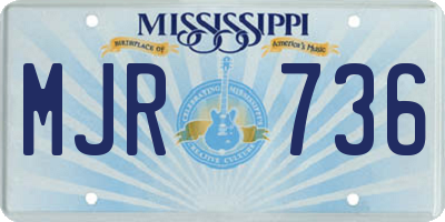 MS license plate MJR736