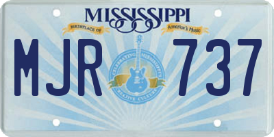 MS license plate MJR737