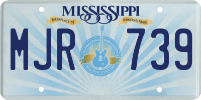 MS license plate MJR739
