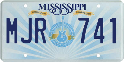 MS license plate MJR741