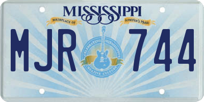 MS license plate MJR744