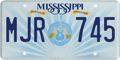 MS license plate MJR745