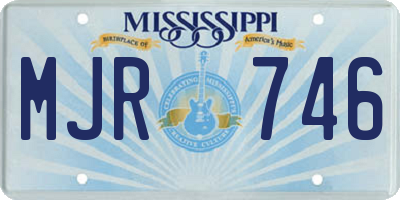 MS license plate MJR746