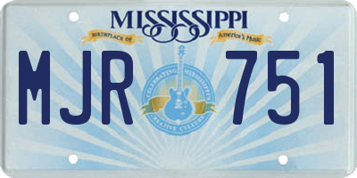 MS license plate MJR751