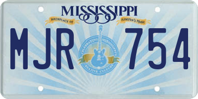 MS license plate MJR754