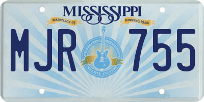 MS license plate MJR755