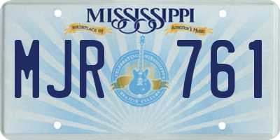 MS license plate MJR761