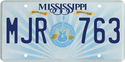 MS license plate MJR763