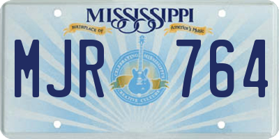 MS license plate MJR764