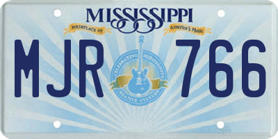 MS license plate MJR766