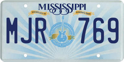 MS license plate MJR769