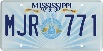 MS license plate MJR771