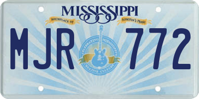 MS license plate MJR772