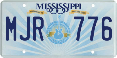 MS license plate MJR776