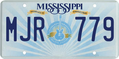 MS license plate MJR779