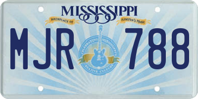 MS license plate MJR788