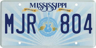 MS license plate MJR804