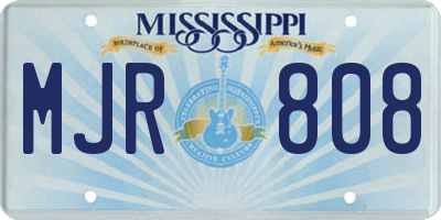 MS license plate MJR808