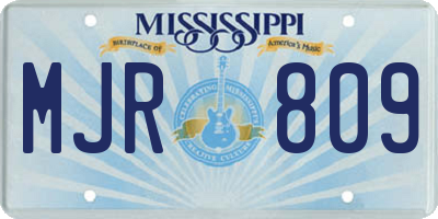 MS license plate MJR809